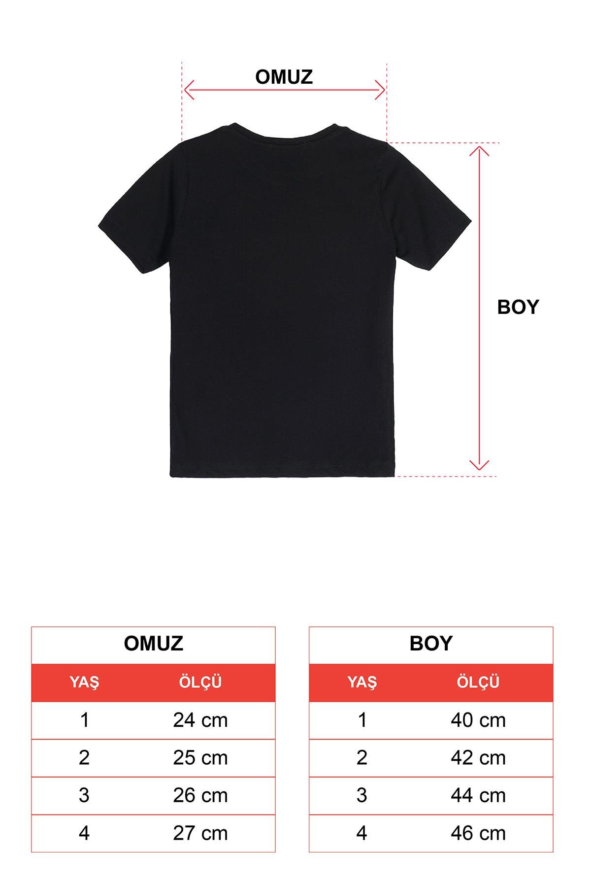 Acar 122405 Erkek Cocuk 1-4 Yas Lets Do This Baskı Fileli Cepli Tshırt