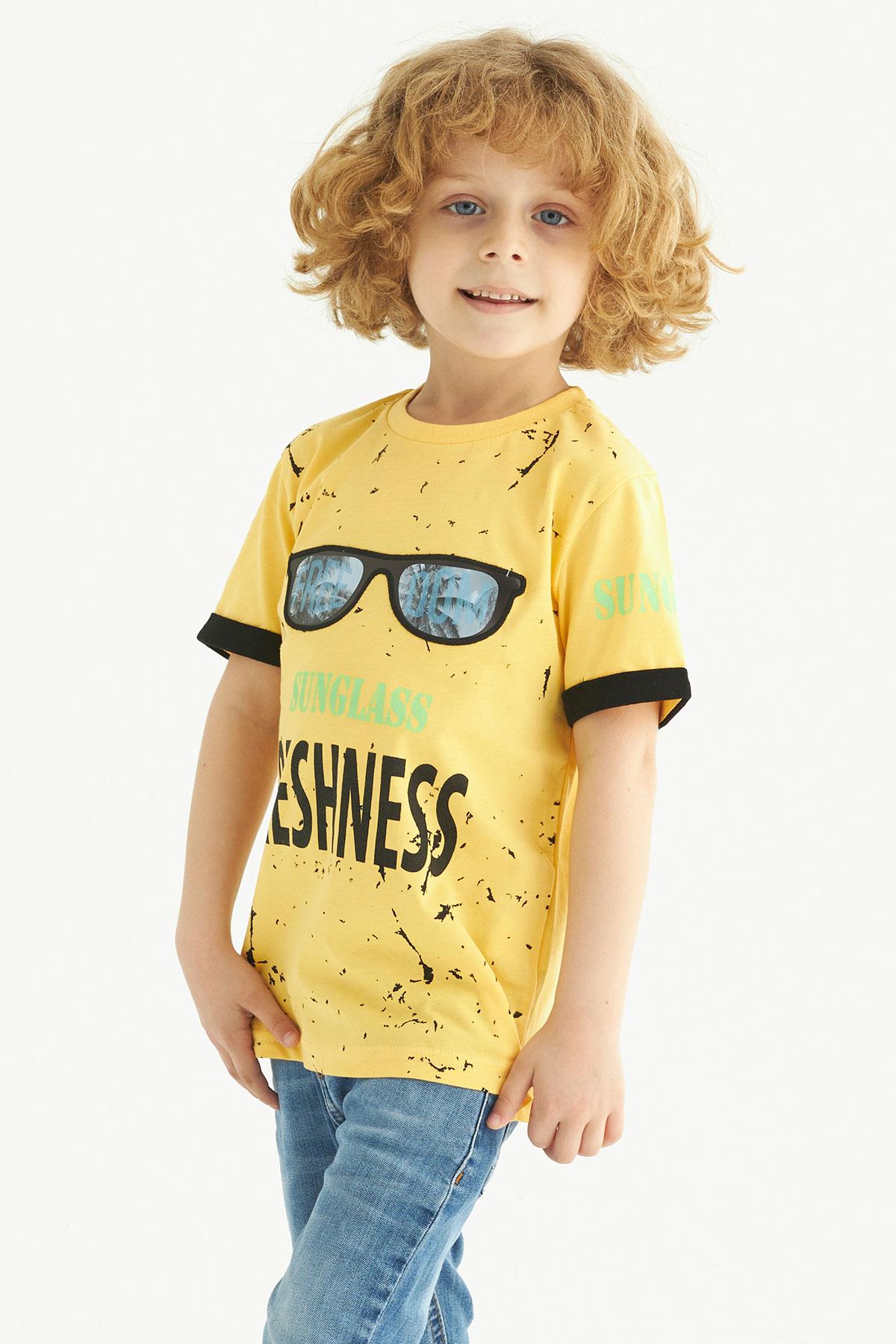 ACAR 221589 ERKEK 3-7 YAŞ SUNGLASS FRESHNESS BASKI TSHIRT