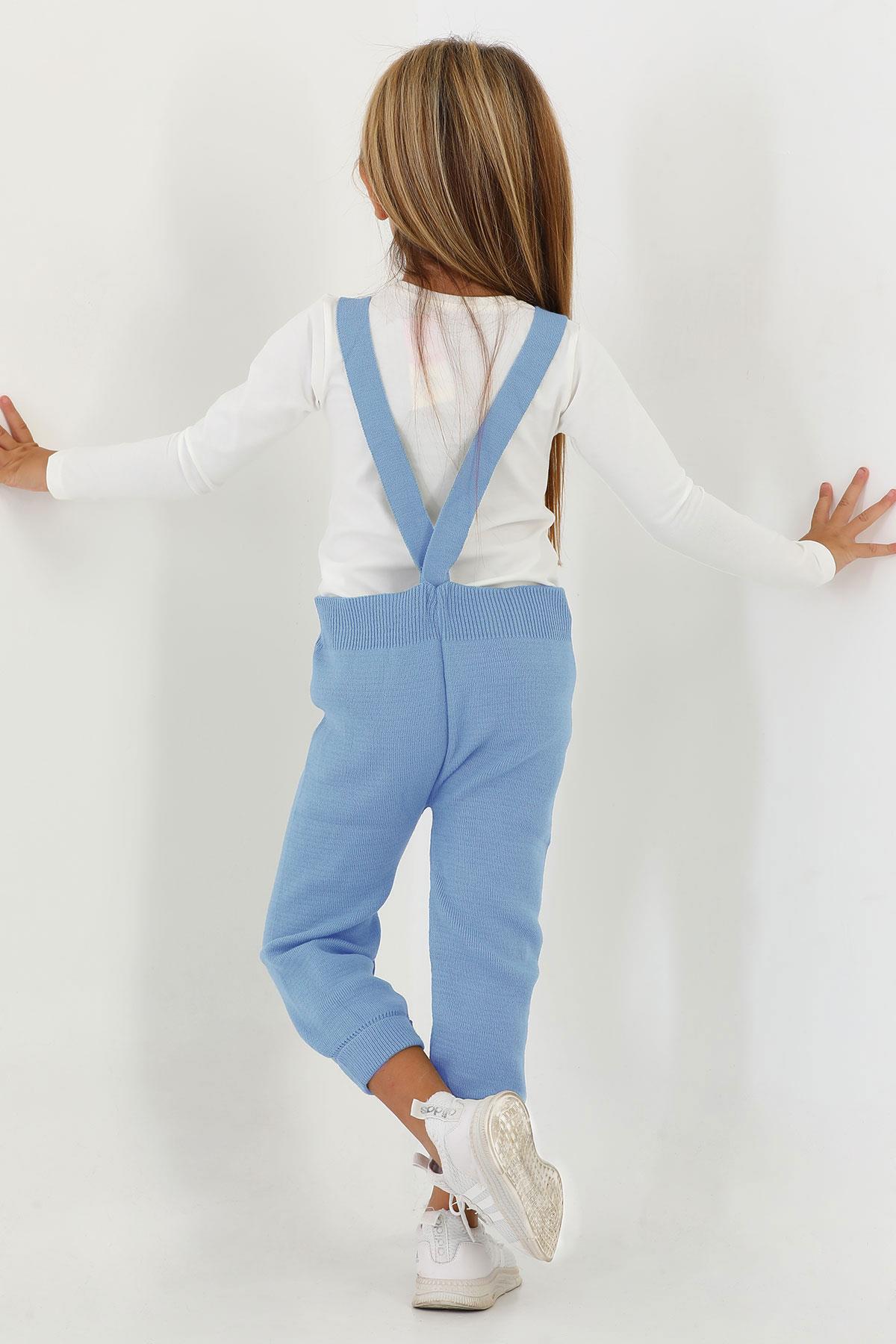 Acar 6020 Unısex 1-5 Yas Askısı Düğmeli Önü AyıcıkLı Pantolonlu Salopet