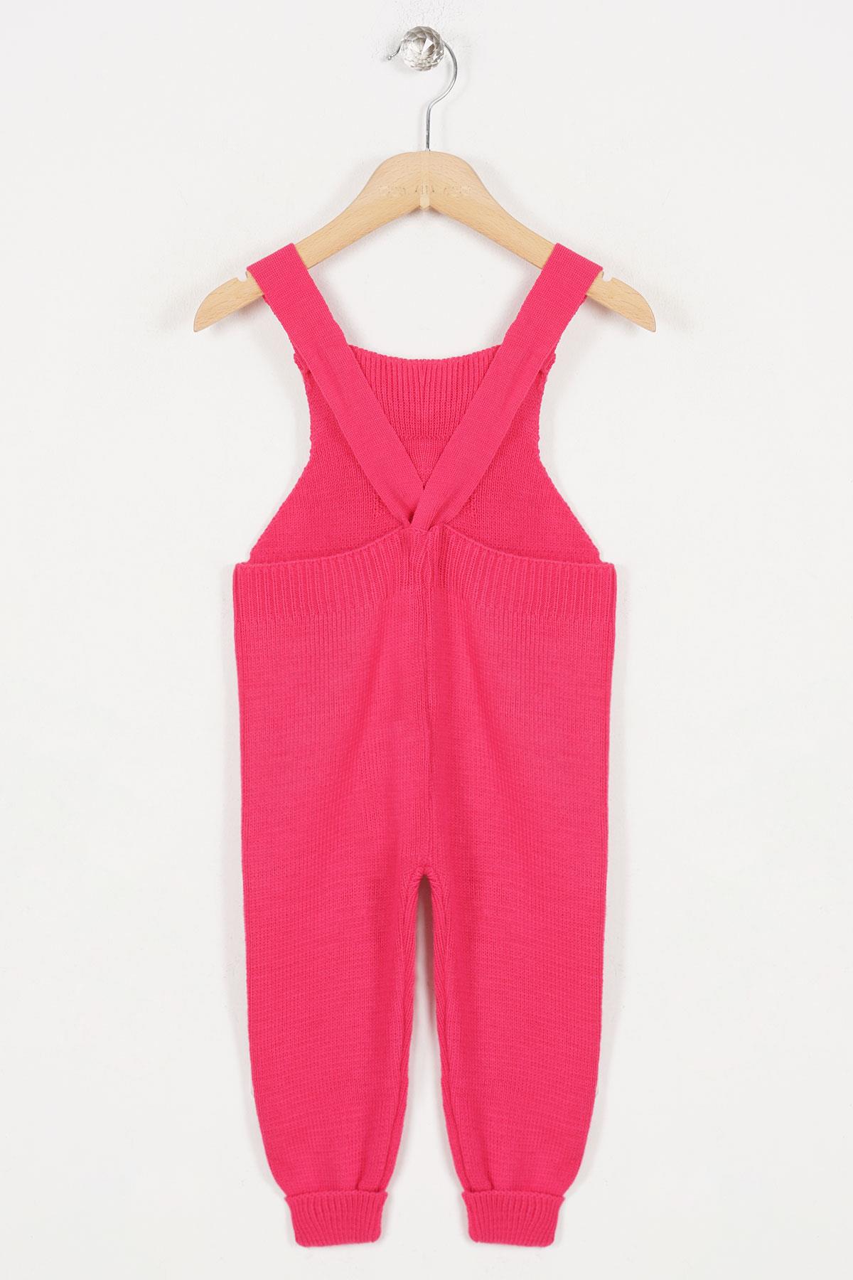 Acar 6020 Unısex 1-5 Yas Askısı Düğmeli Önü AyıcıkLı Pantolonlu Salopet