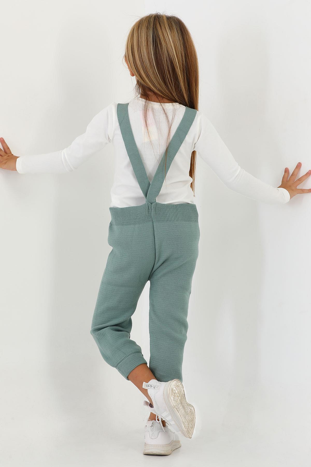 Acar 6020 Unısex 1-5 Yas Askısı Düğmeli Önü AyıcıkLı Pantolonlu Salopet