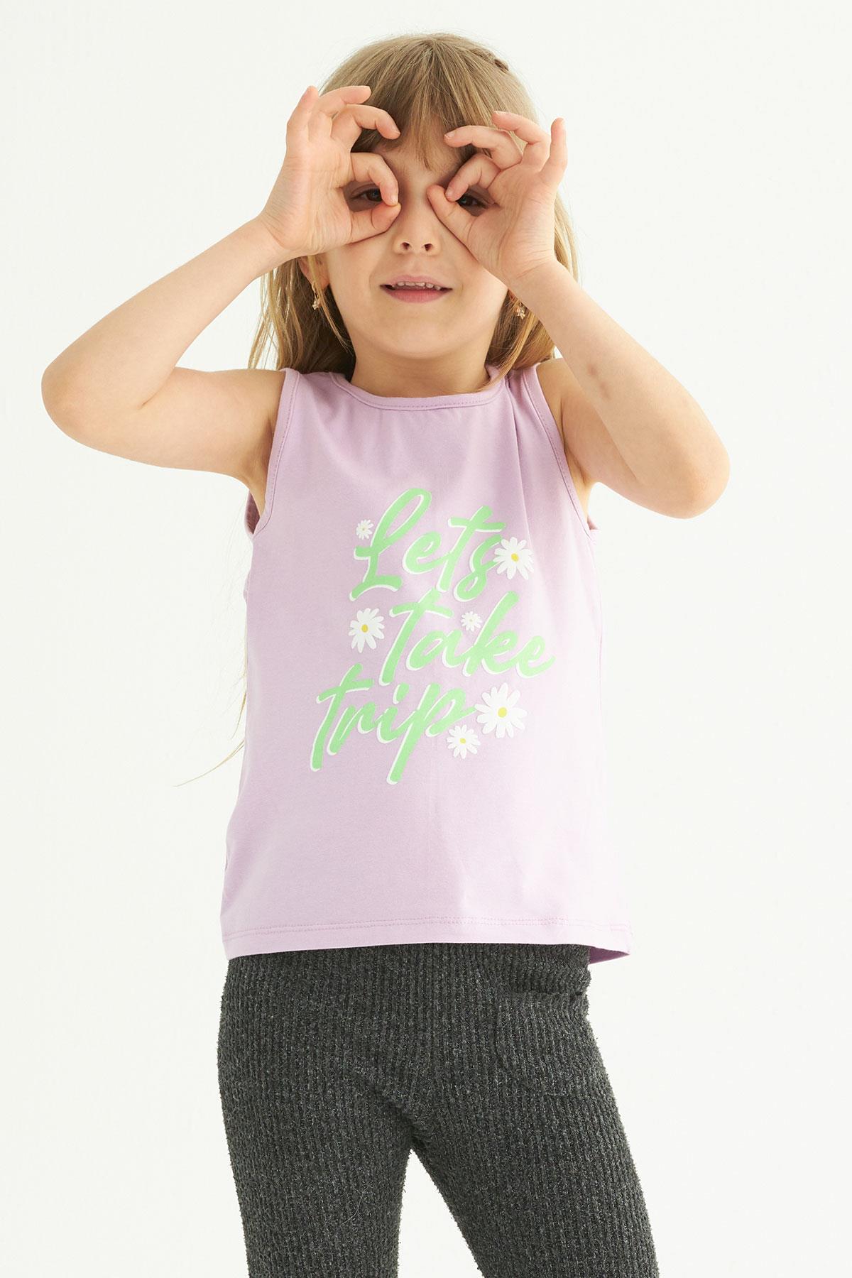 Acar 622888 Kız Cocuk 3-7 Yas Lets Takae Trip Baskılı Tshırt