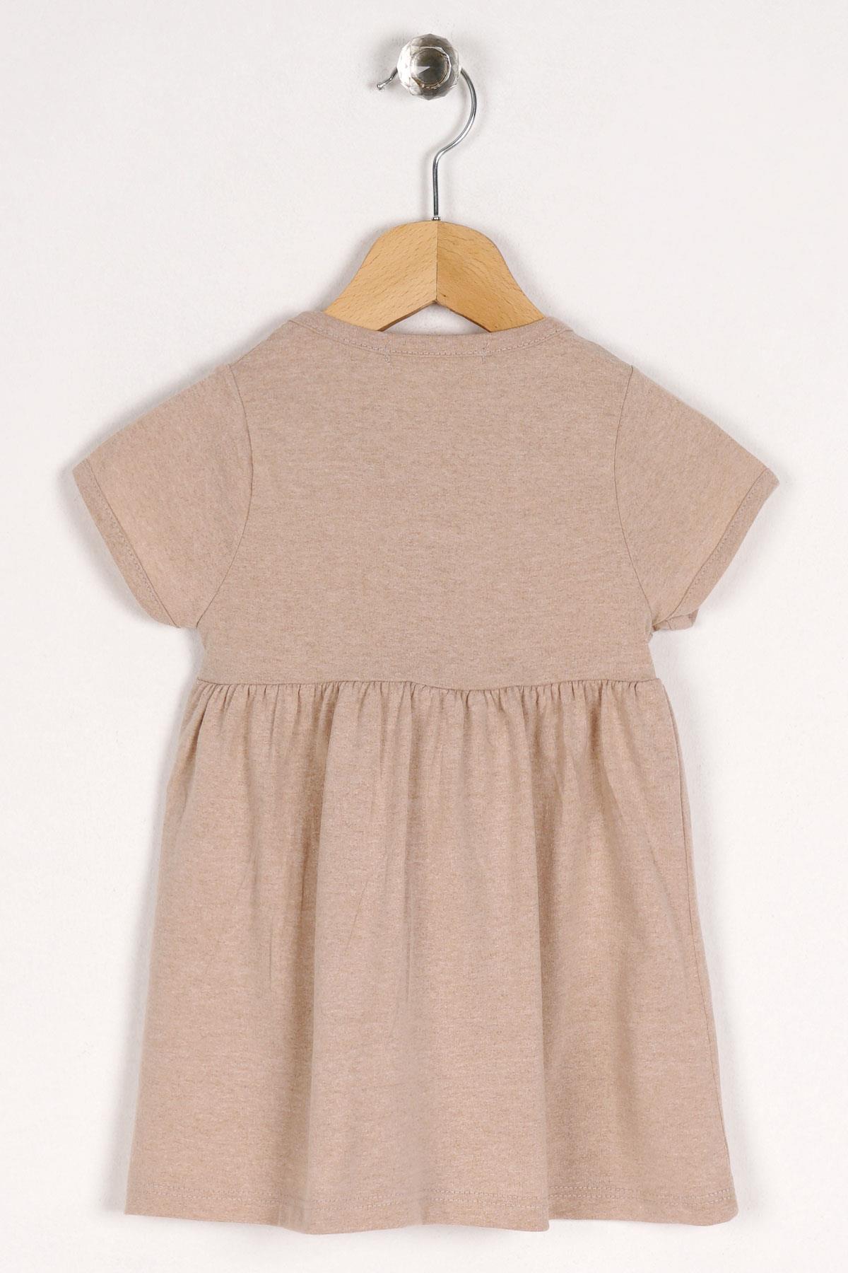 Wewe 8040 Kız Cocuk 1-4 Yas Puf Cıceklı Elbıse