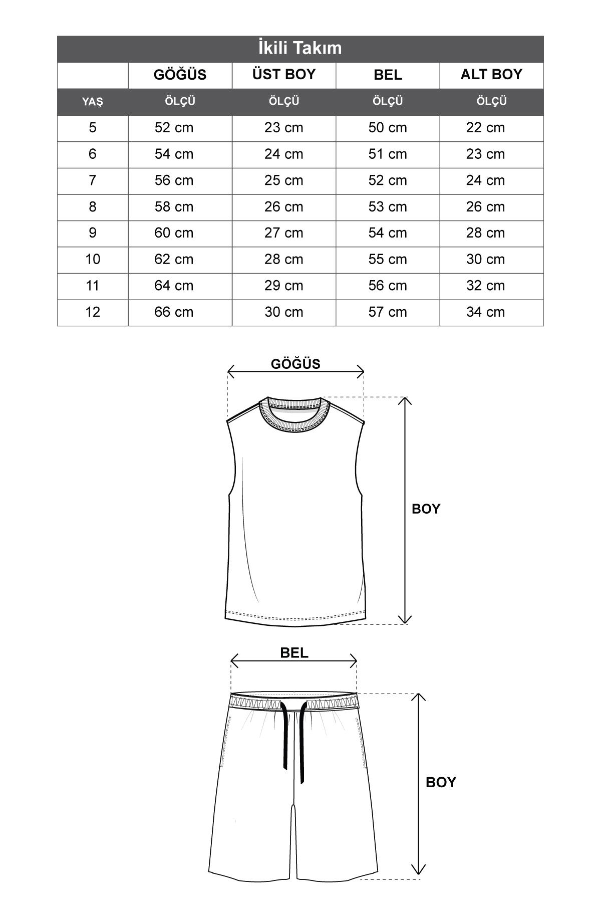 Kayıkcı Yaka Omuz Detaylı Fırfır Kollu Belı Lastikli Cep Detaylı Fuşya Renk Kız Çocuk Sortlu Takım