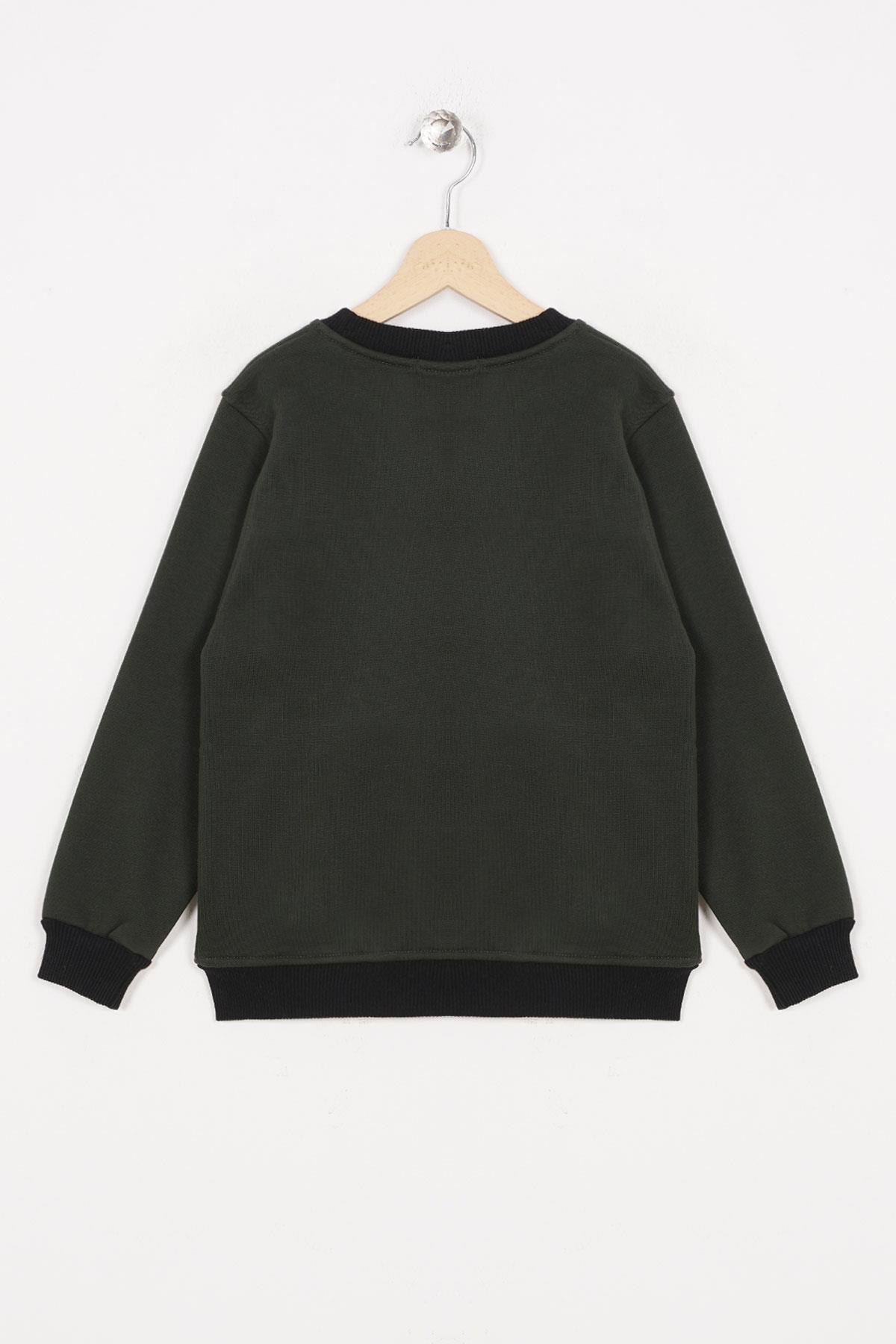 Erkek Çocuk Respect Baskılı Şardonlu Sweatshirt