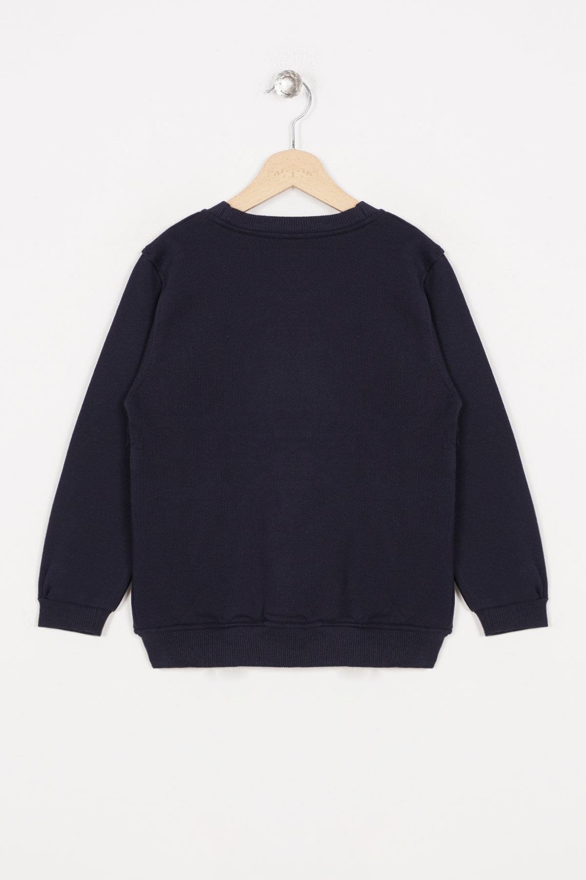 Erkek Çocuk Respect Baskılı Şardonlu Sweatshirt