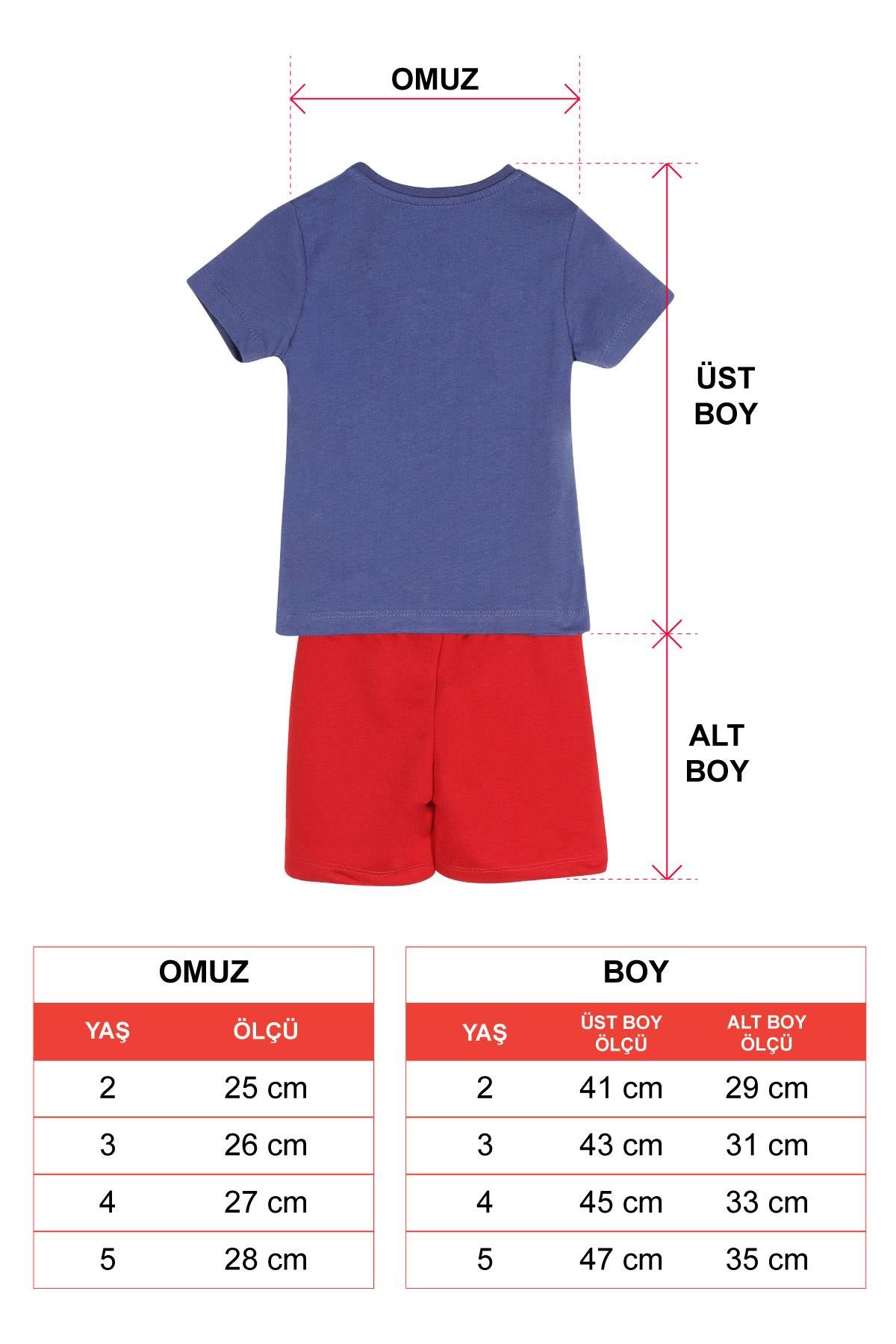 Bisiklet Yaka Kısa Kol League Baskılı Indigo Renk Erkek Çocuk Kaprılı Takım