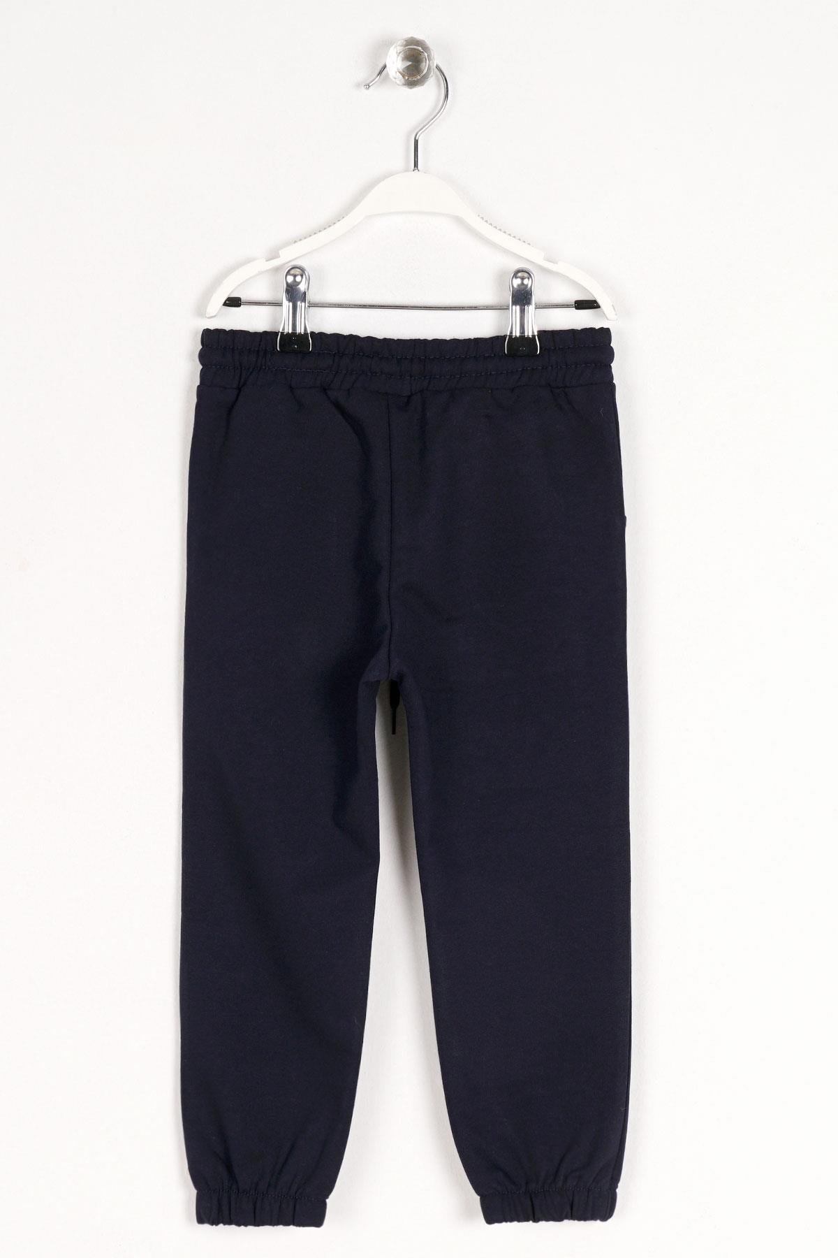 Don't Left Nothıng Stop You Yazı Baskılı Lacivert Renk Erkek Çocuk Esofman Tek Alt