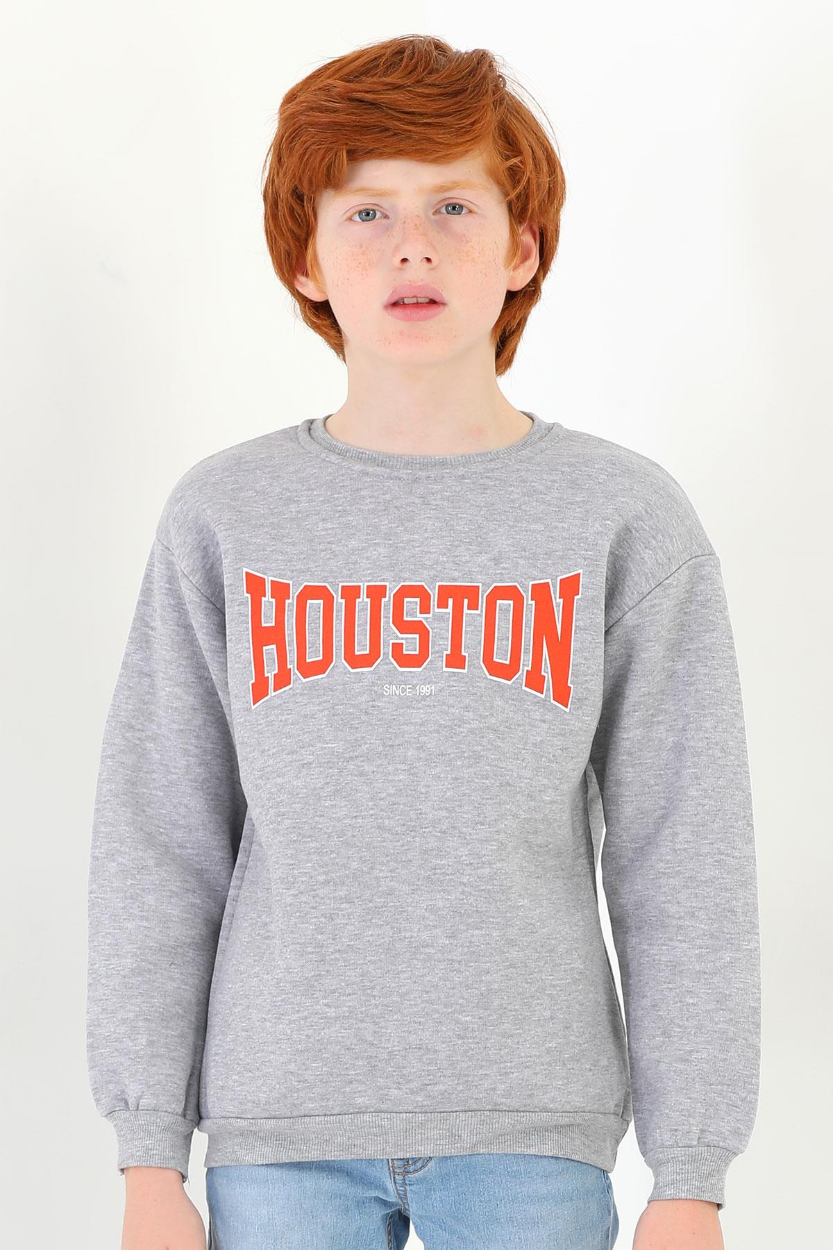 Erkek Çocuk 9-12 Yaş Houston Baskılı Sweatshirt