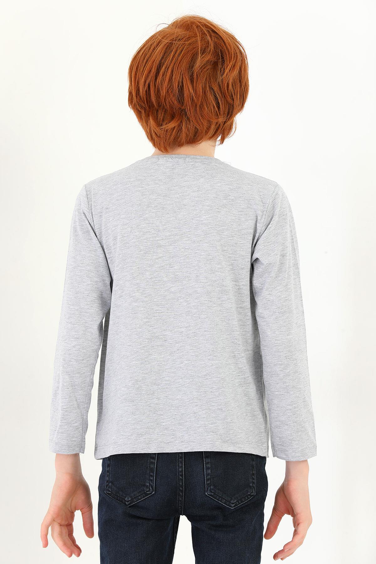 Wewe 121641-221641-221648  Erkek Cocuk 5-8  Yas Musıc On Baskılı Uzun Kol Tshırt