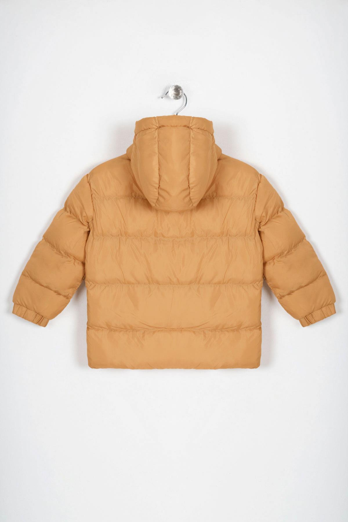 Worrn 1034 Erkek Cocuk 3-7 Yas Dugmelı Fermuarlı Kapsonlu Uzun Kollu Mont