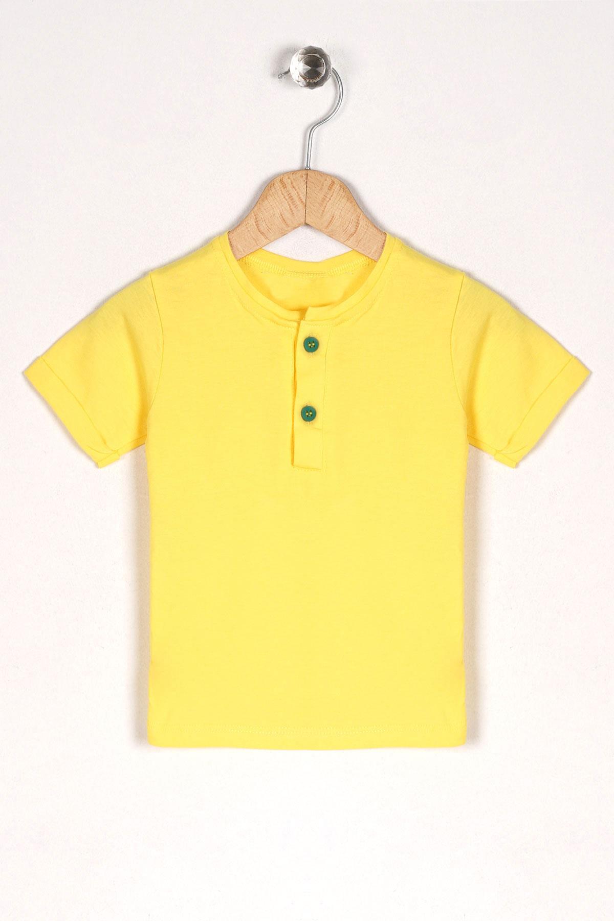 Worrn 2053 Erkek Cocuk 1-3 Yas Panda Fıgurlu Icı Tshırtlu Sortlu Salopet