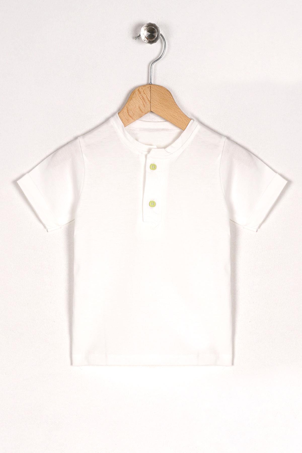 Worrn 2053 Erkek Cocuk 1-3 Yas Panda Fıgurlu Icı Tshırtlu Sortlu Salopet