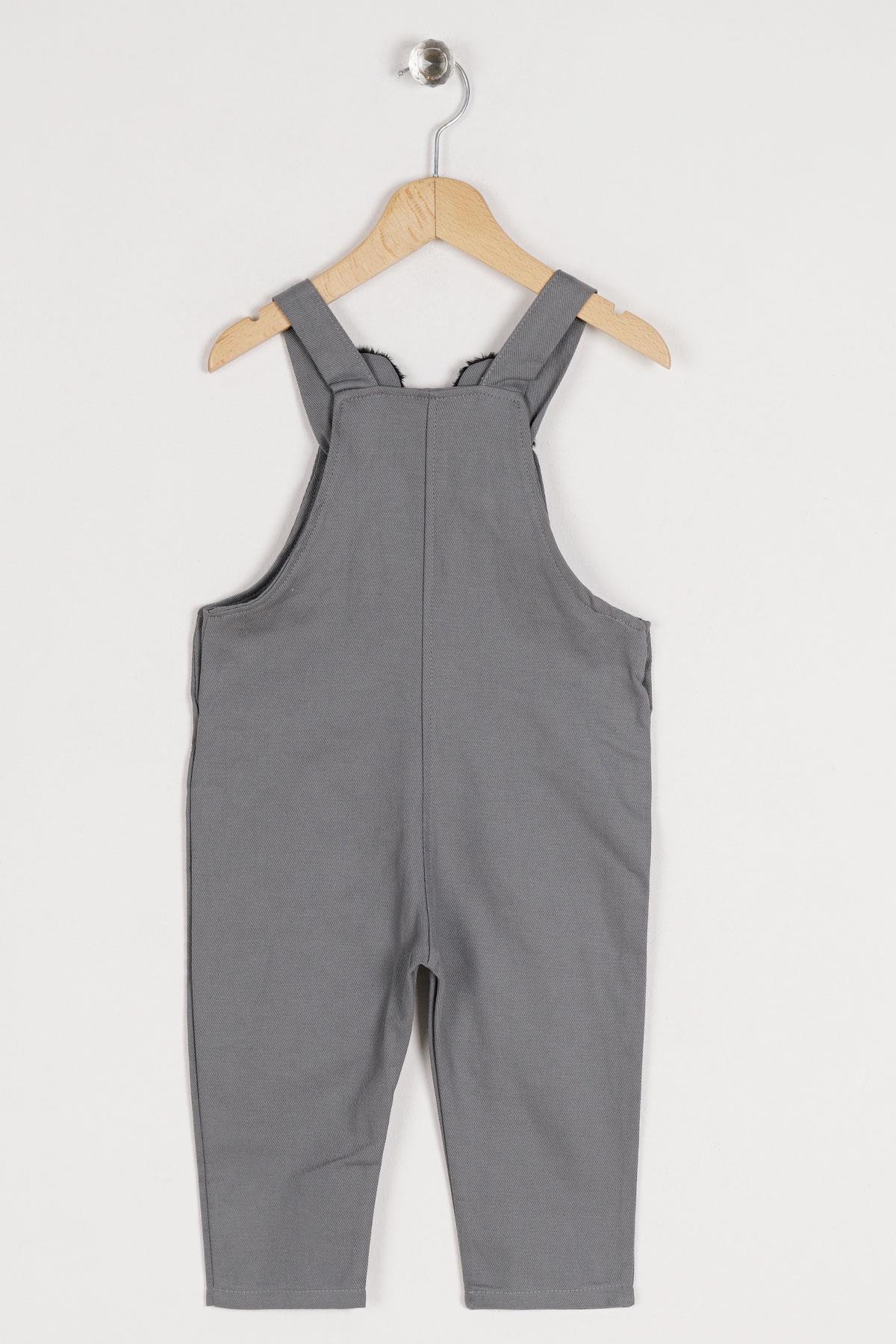 Worrn 2056  Erkek Cocuk 1-4 Yas On Cıft Ceplı Kedıcık Tulum