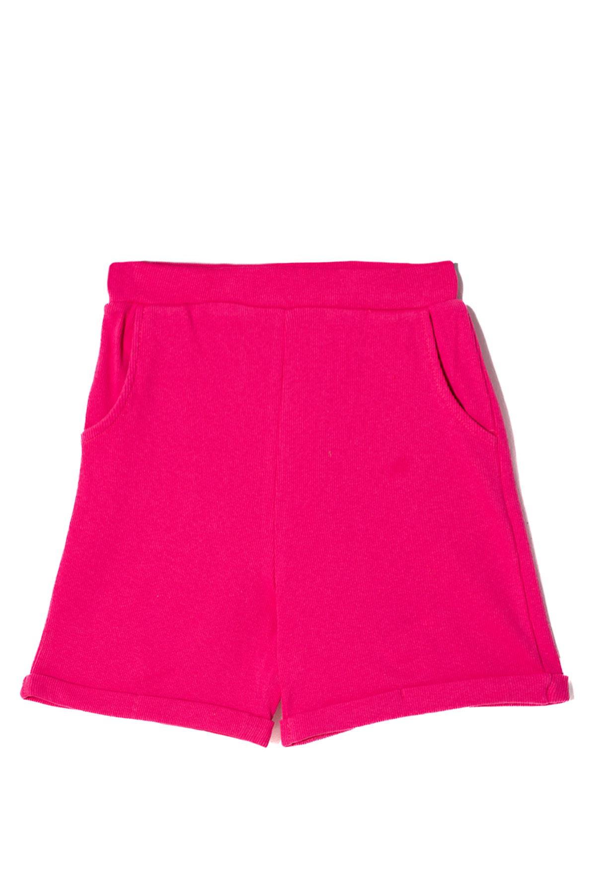 Fitilli Fuşya Renk Kız Çocuk Sort