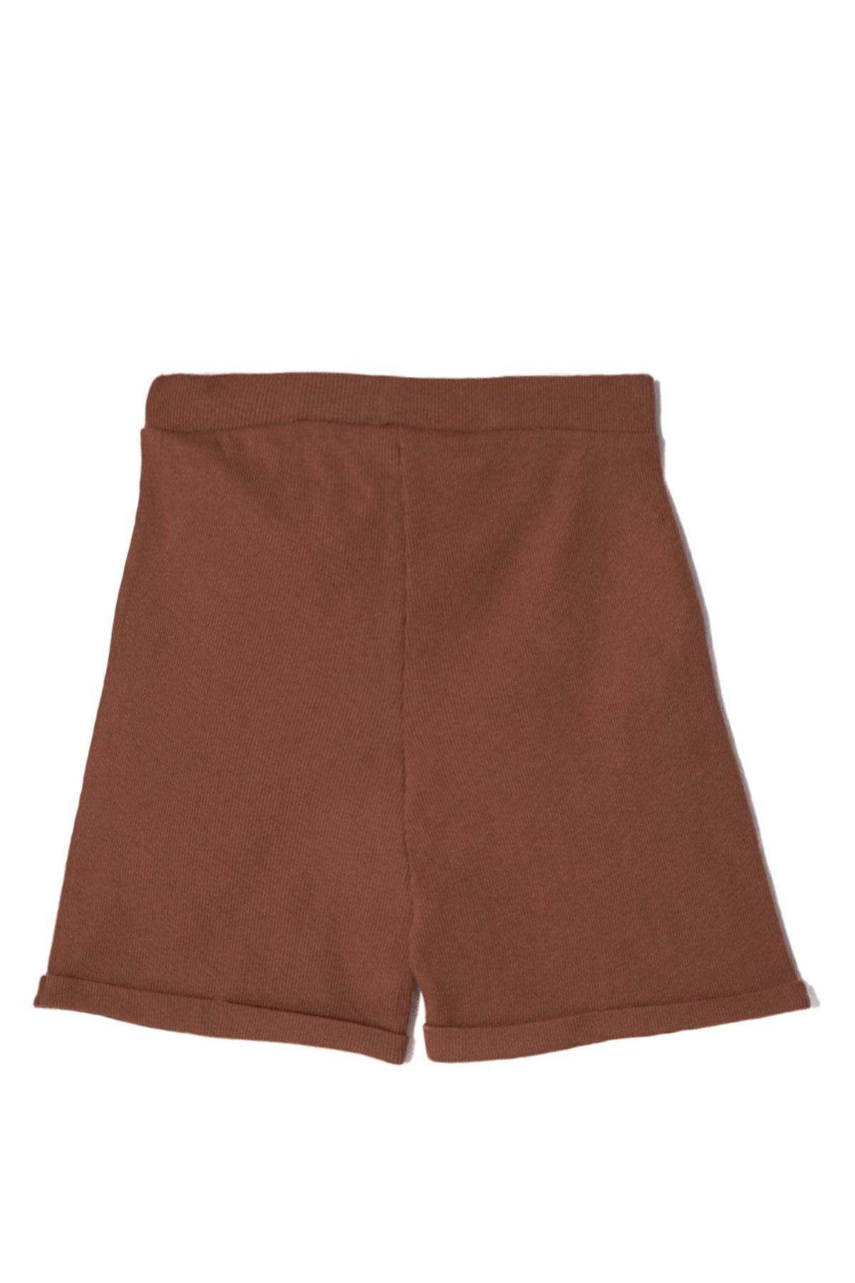 Fitilli Siyah Renk Üçlü Kız Çocuk Şort