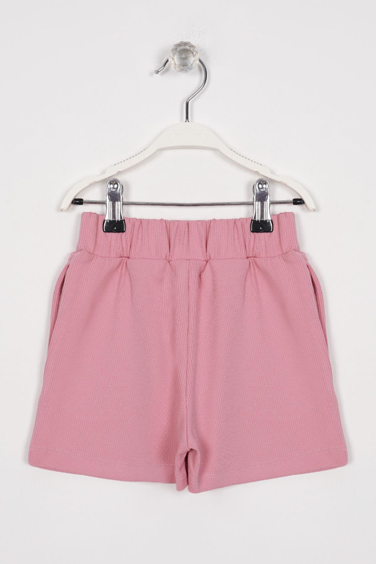 Fittilli Cepli Pembe Renk Kız Çocuk Şort