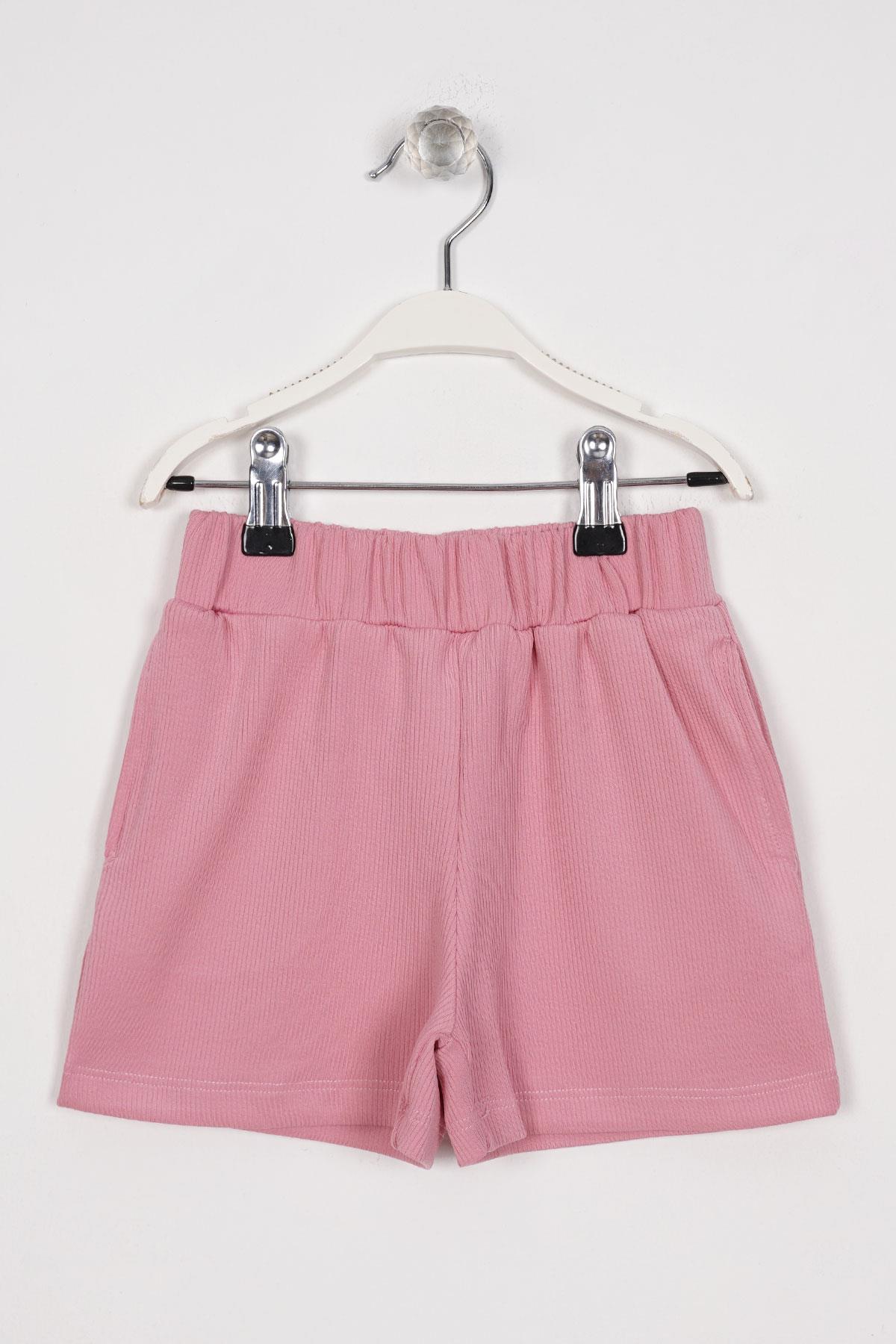 Fittilli Cepli Pembe Renk Kız Çocuk Şort
