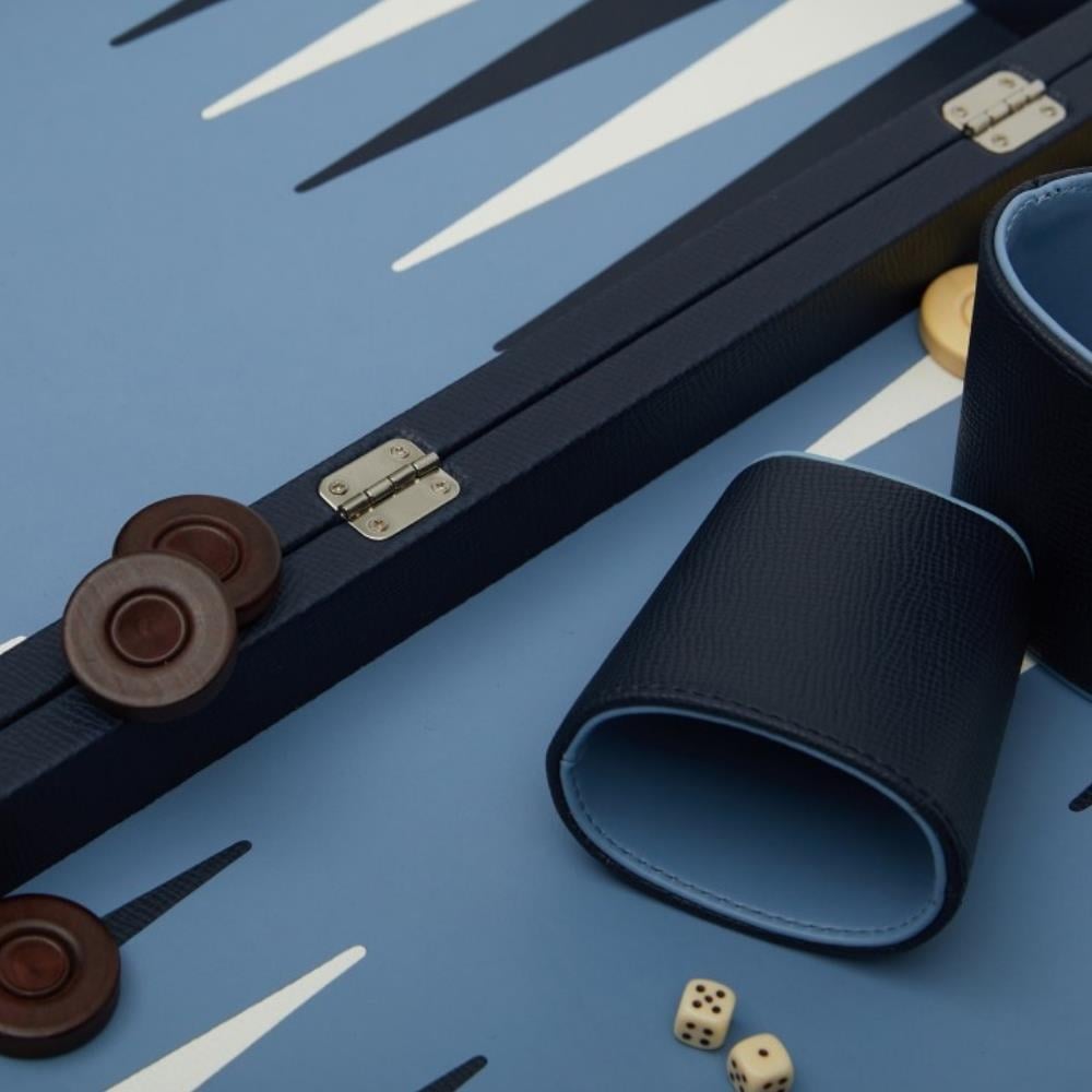 Aeris Lacivert Büyük Boy Deri Tavla