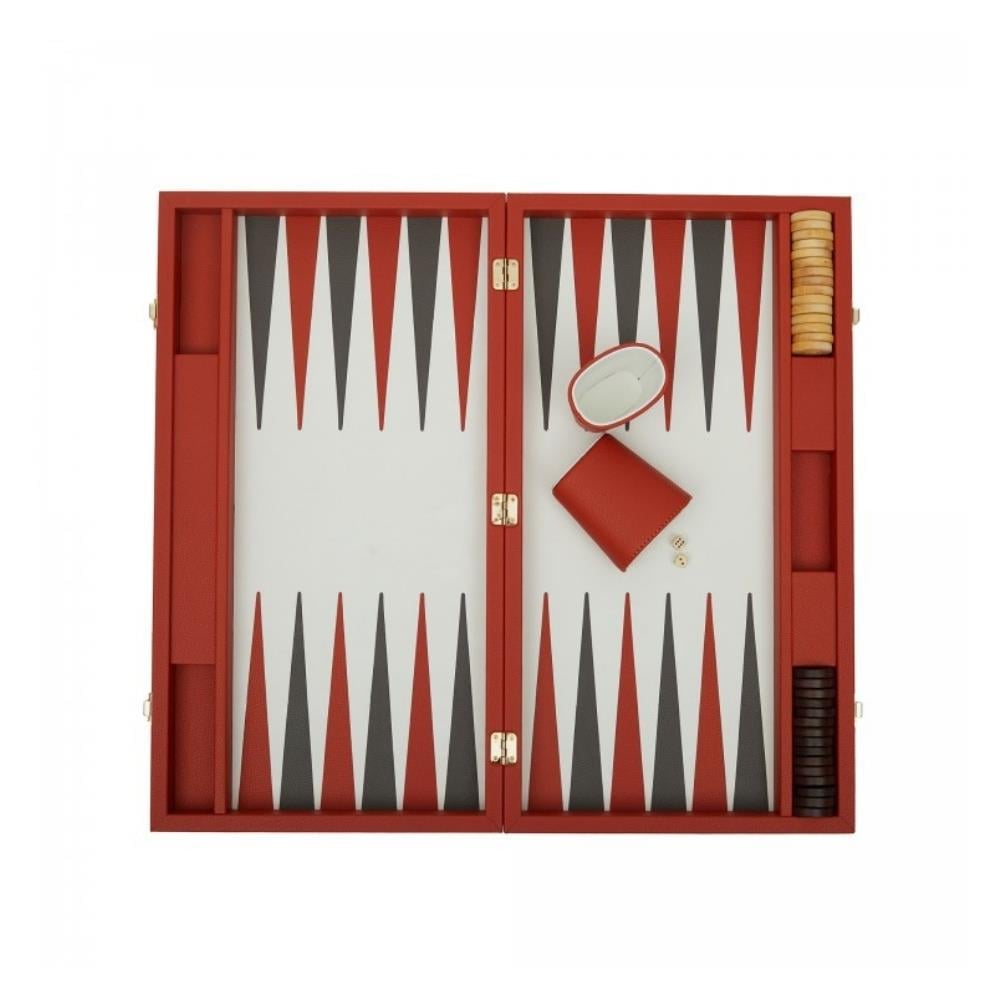 Aeris Turuncu Küçük Boy Deri Tavla