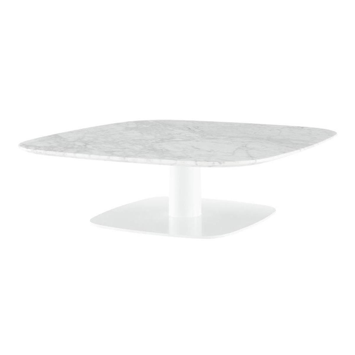 Alster Alçak Sehpa-Tabla Mermer-Ayak White Laquered