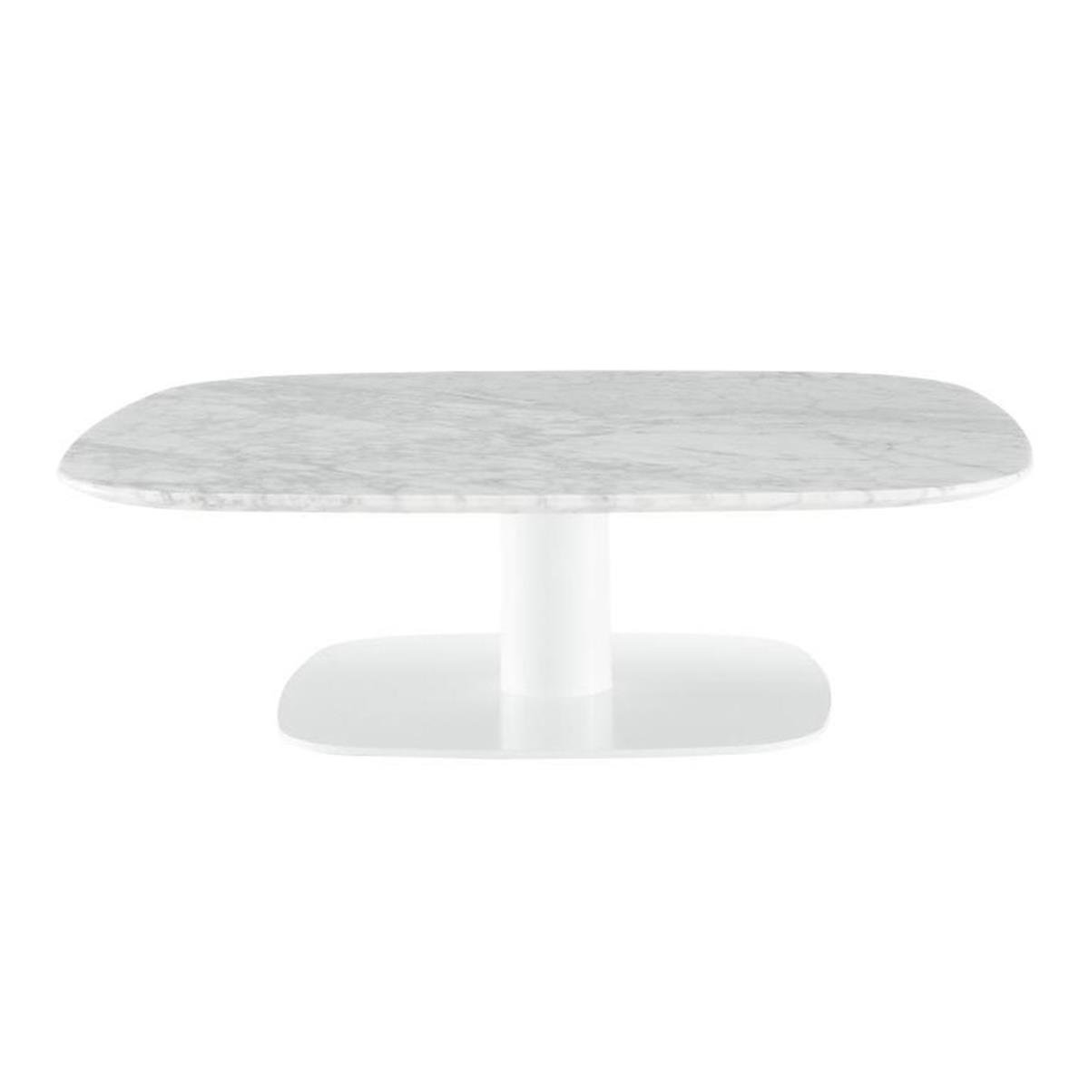 Alster Alçak Sehpa-Tabla Mermer-Ayak White Laquered