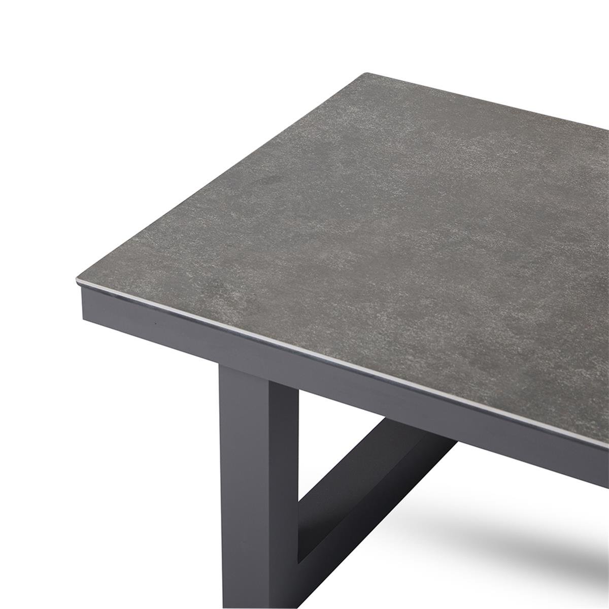Aluminyum Orta  U Ayayklı Sehpa 60x120 cm-(30x40)-Antrasit