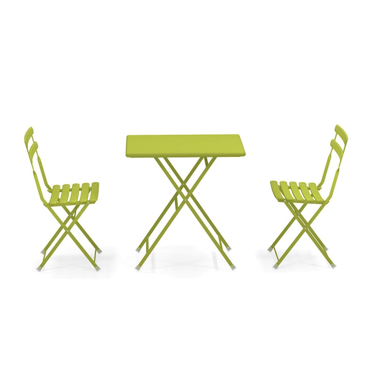 Arc En Cıel Set-(2 Adet 314 Sandalye-1 Adet 334 Masa)- Green(60) (3513)