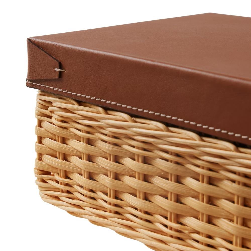 Bailey Küçük Dekoratif Kutu Hasır-Deri