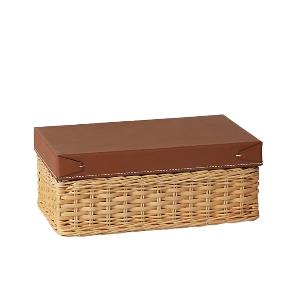 Bailey Küçük Dekoratif Kutu Hasır-Deri