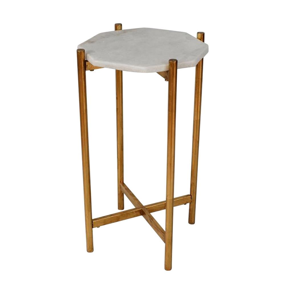 Bassett Mirror Mixson Altıgen Gold Yan Sehpa