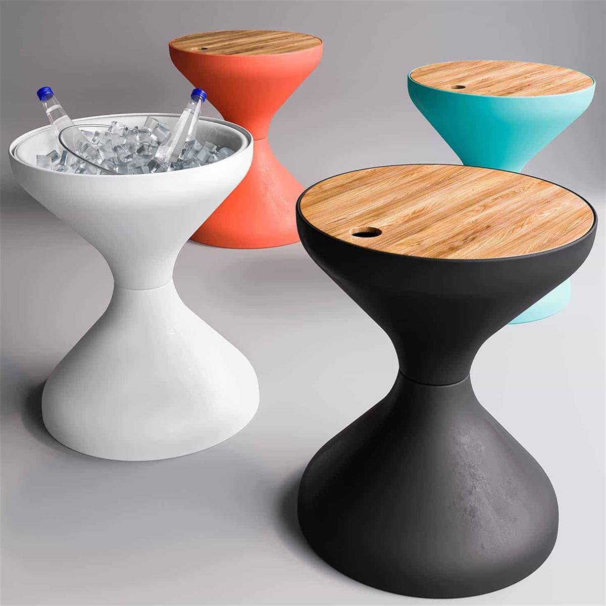 Bells Yan Sehpa-İskelet Meteor- Tabla Natural Teak