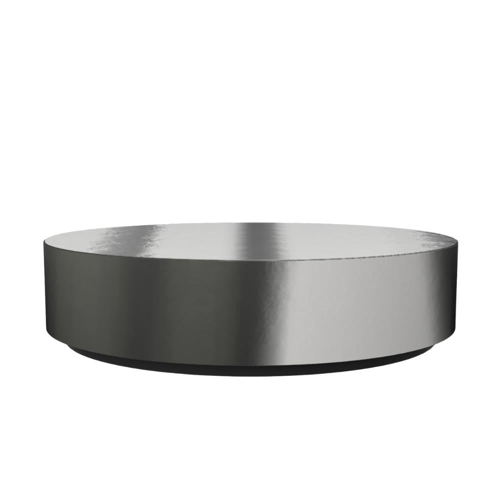 Belt 120R Alçak Orta Sehpa-Base Metal -Top in metal - Stainless Steel Glossy