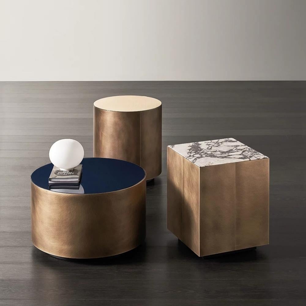 Belt 35R Yan Sehpa-Top Back-Painted Glass Chocolate-Base Steel (BLTB35R)