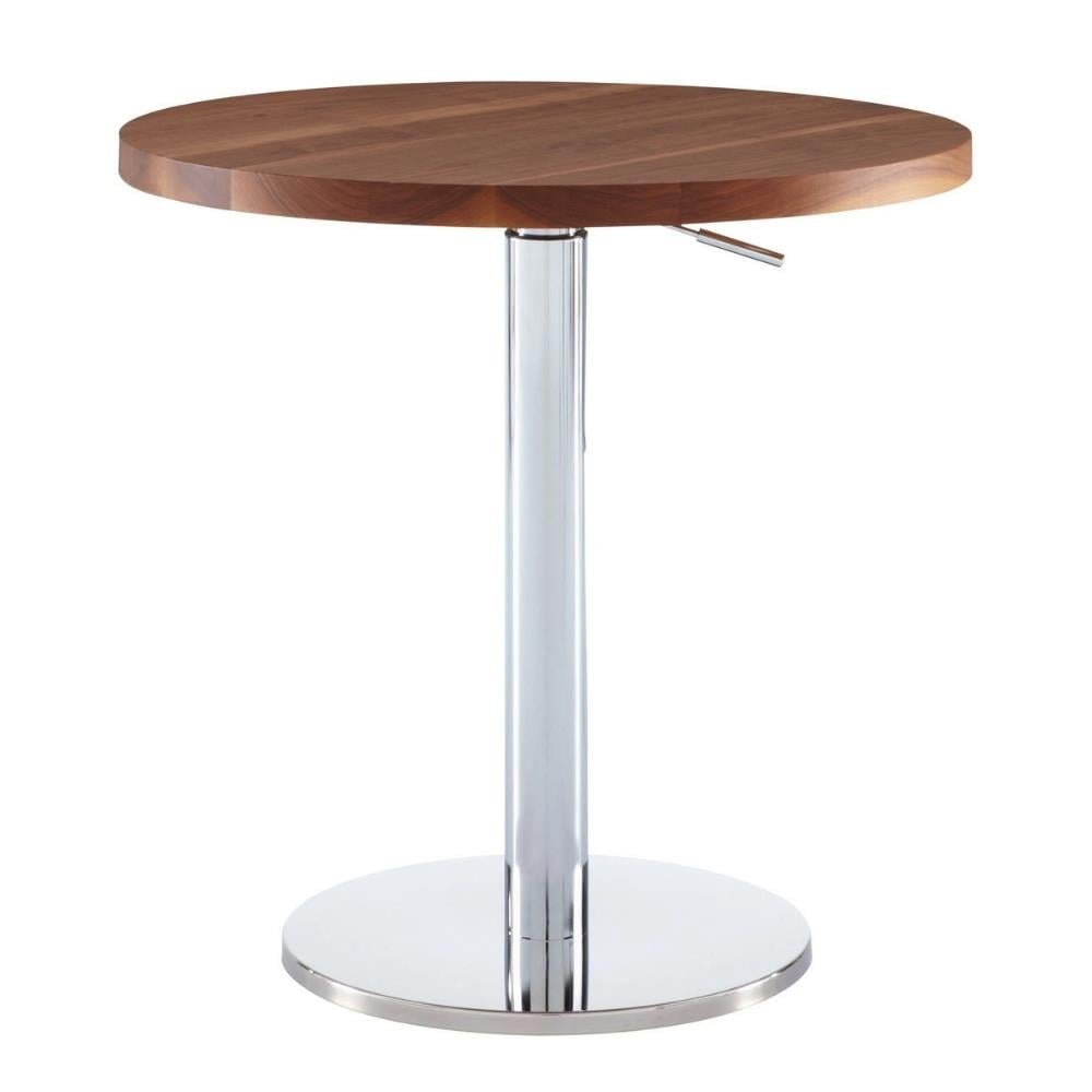 Bobine Masa-Ceviz Tabla/Parlak Krom Ayak