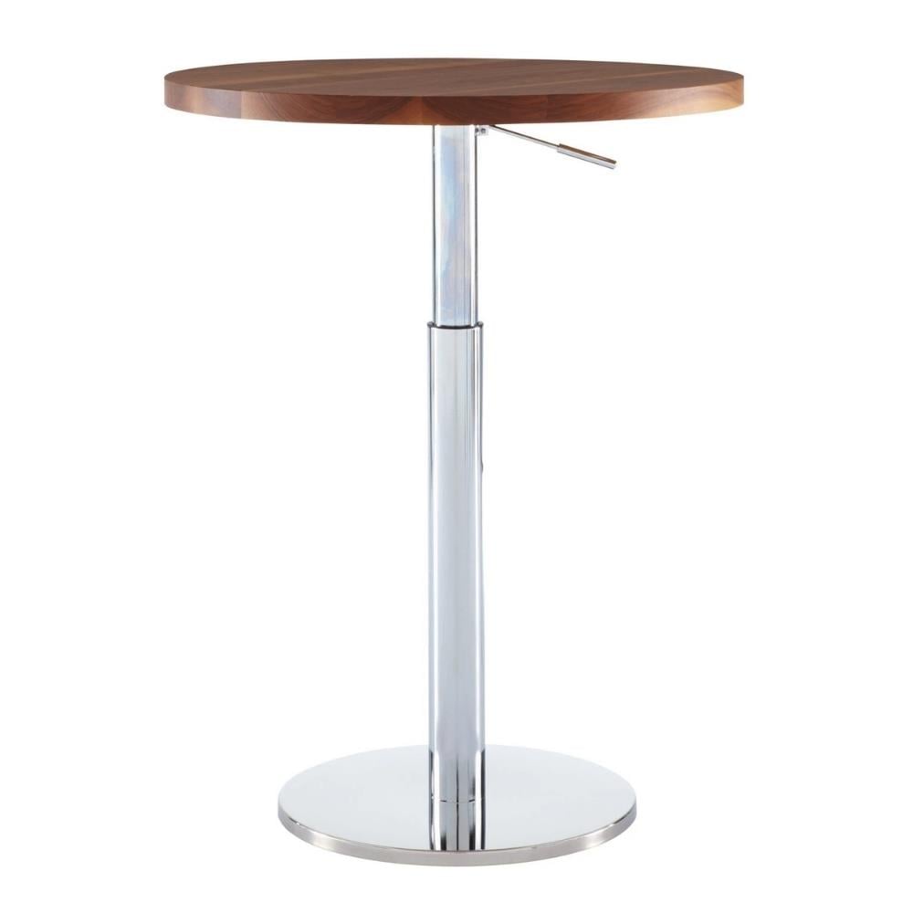 Bobine Masa-Ceviz Tabla/Parlak Krom Ayak