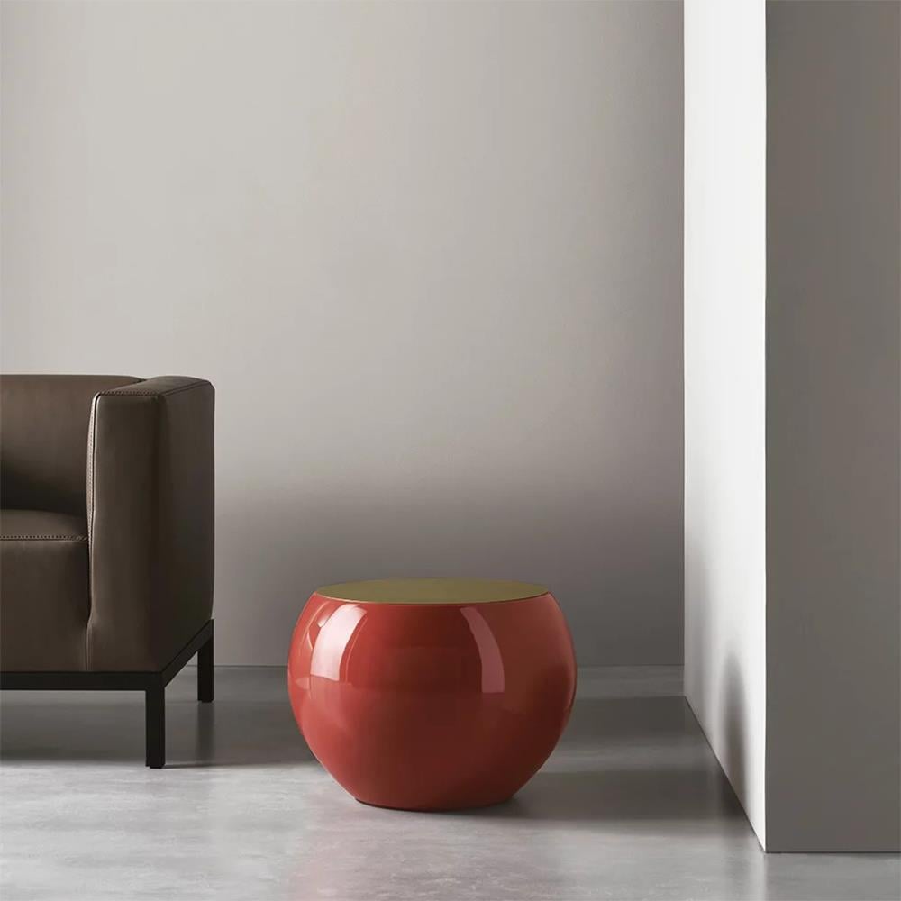 Bongo TB1 Alçak Yan Sehpa-Top Bronzed Brass-Finish Matt Cherry Laquer-(BONGOTB1-IN)