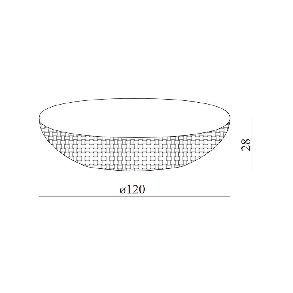 Bongo TB5 Kuoıo Alçak Yan Sehpa-Base Saddle Leather-Top Natural