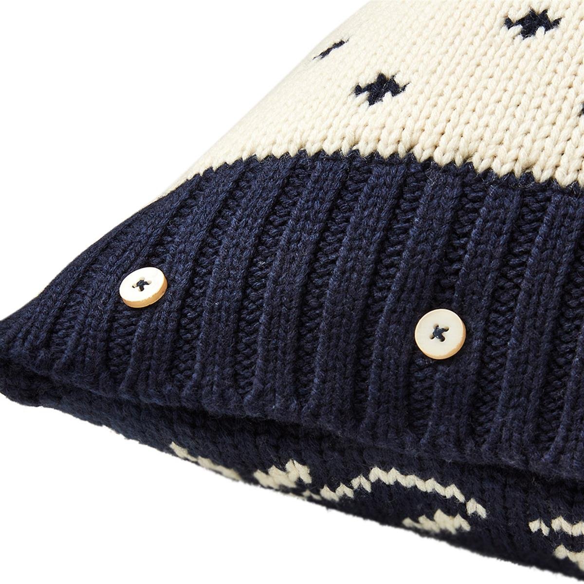 Bryenden Knit Yastık-Cream and Navy