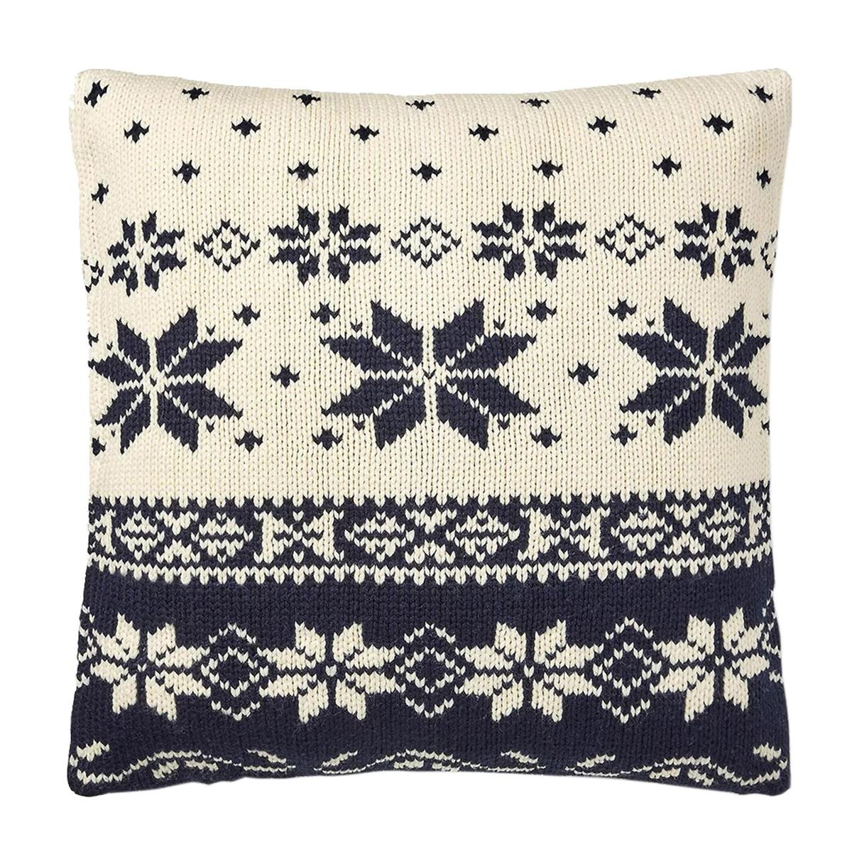 Bryenden Knit Yastık-Cream and Navy