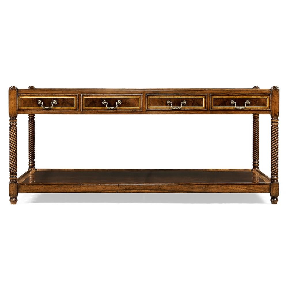 Buckingham Dikdörtgen Orta Sehpa-Çift Katlı-Finish-Mah-02-1 (Medium Antique Mahogany)