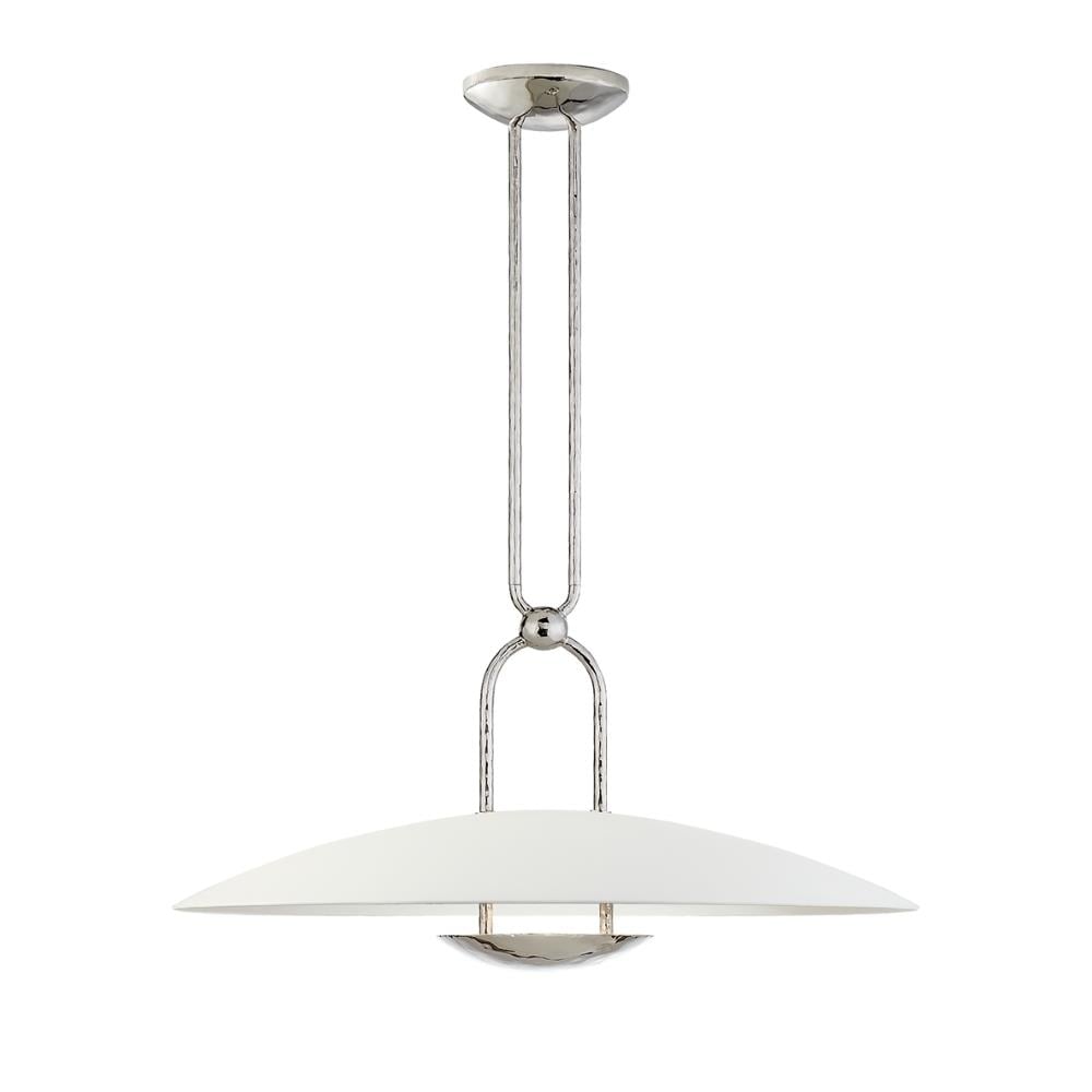 Cara Avize White- Medium-Polished Nickel