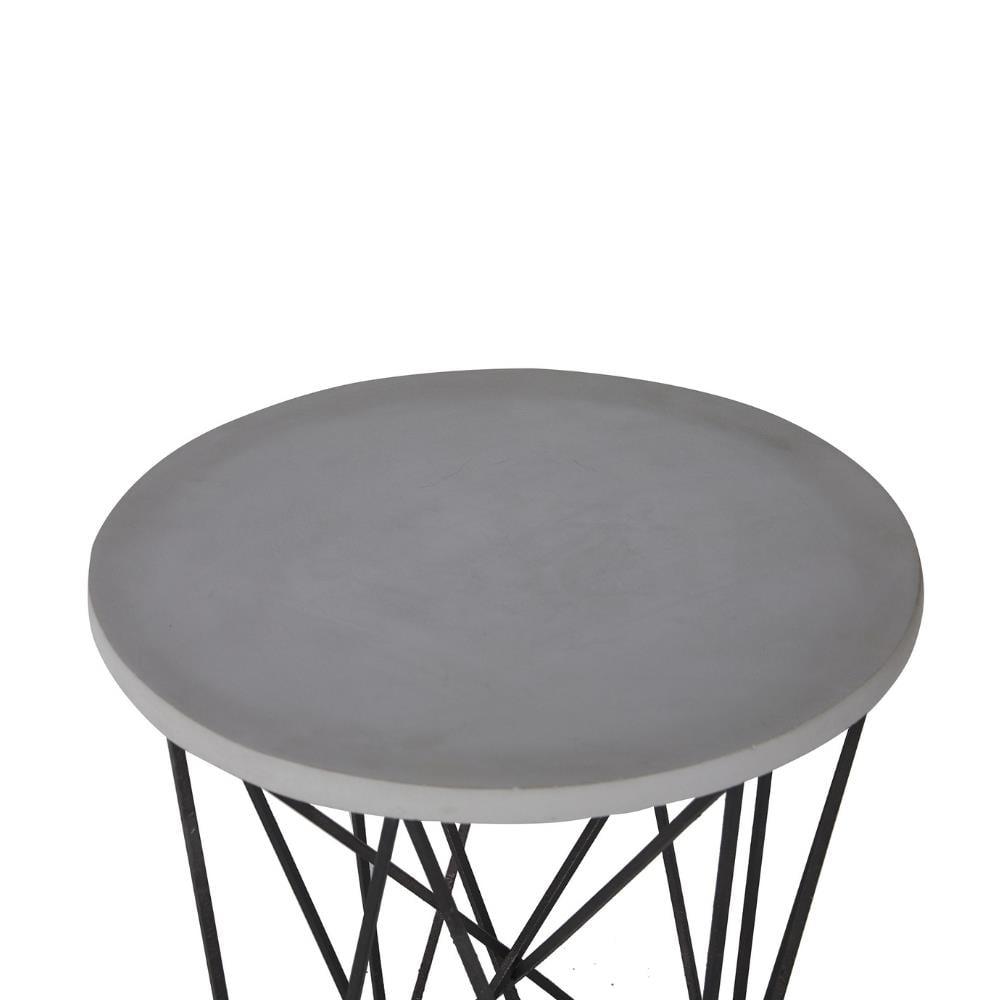 Cecil Yan Sehpa - Black Iron – D56 H62 cm