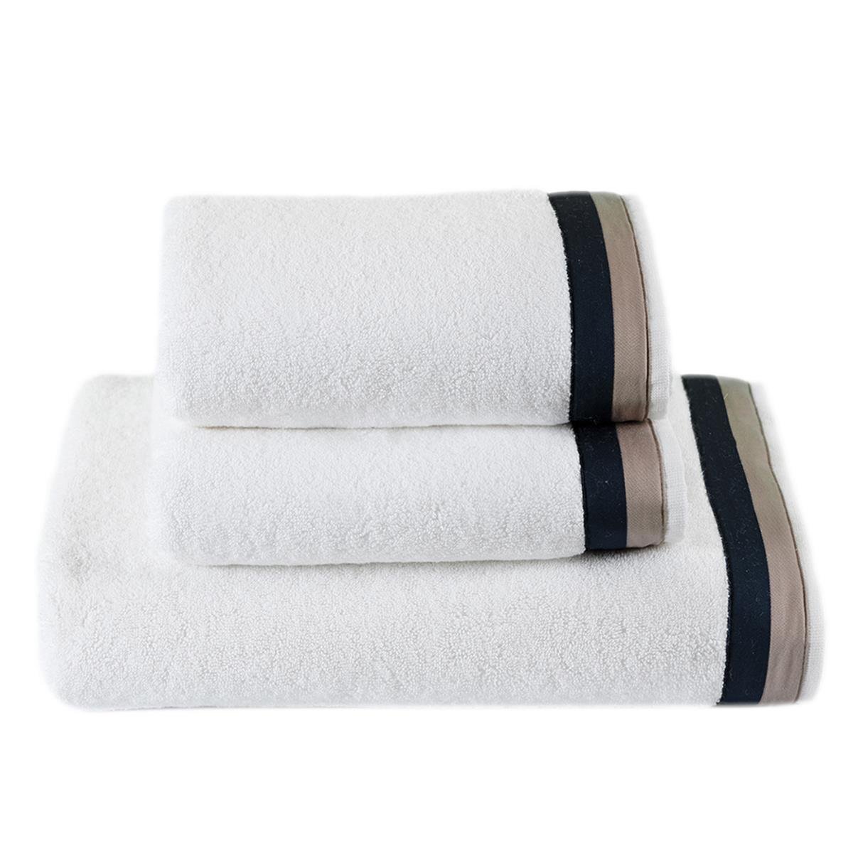 Cordelıa Havlu 90x150 cm %100 Pamuk-Beyaz Piko ve Kumaş Detaylı