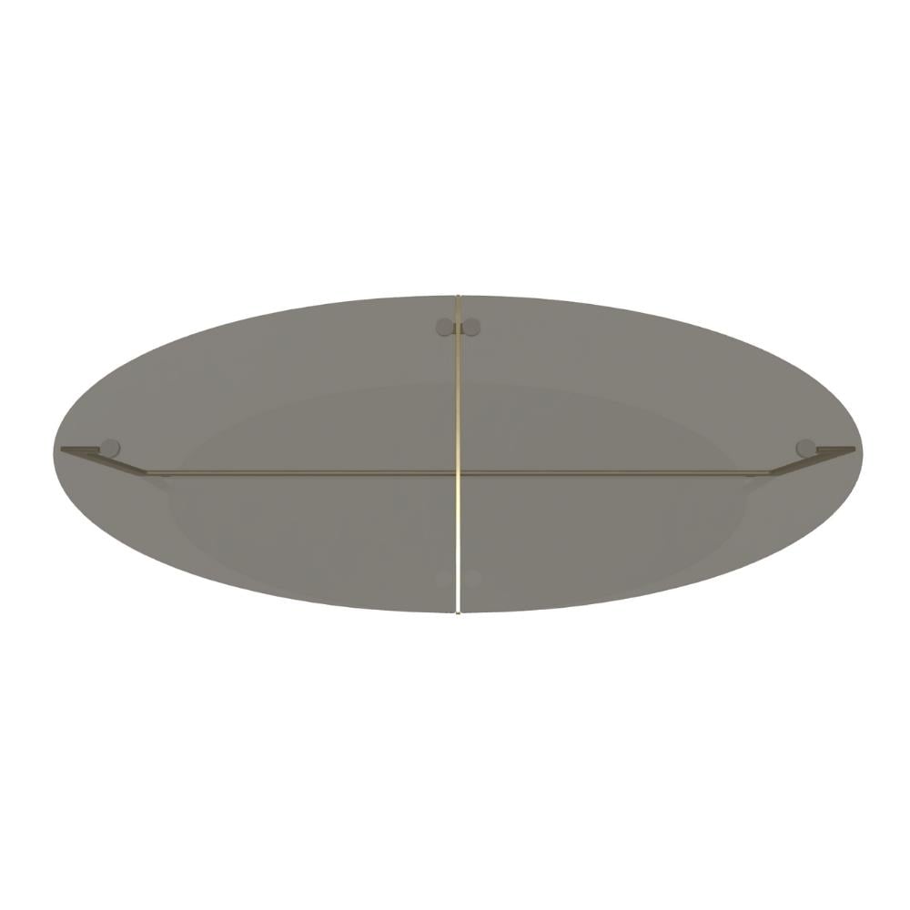 Cross Orta Sehpa (150)-Frame Lacquered Gold (M325)-Top Transparent Bronze (C159)