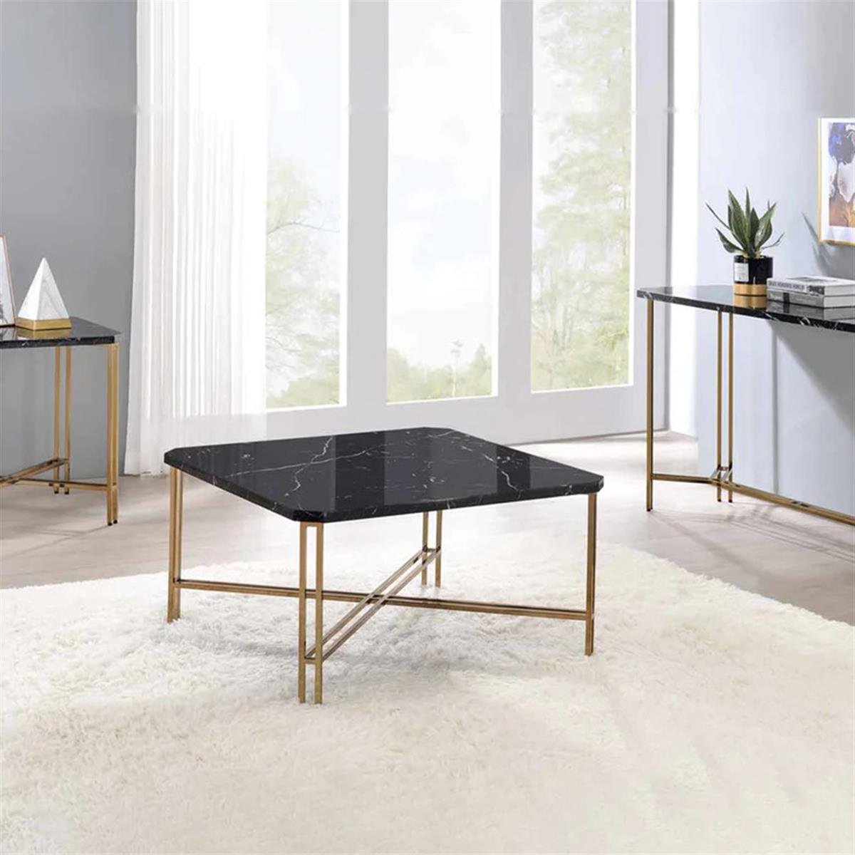 Daxton Faux Marble Top Orta Sehpa