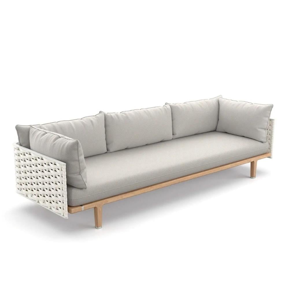 Sealine Üçlü Kanepe-Fiber Silver Beige(154)-Lipari(304)-(Sunbrella Minder Dahil)