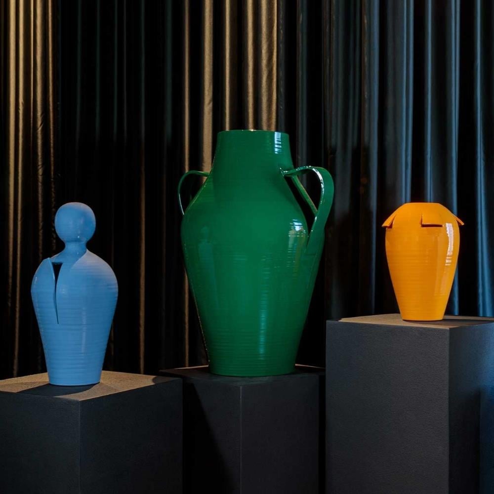 Do Seramik Vazo - 60 cm - Blu Risacca