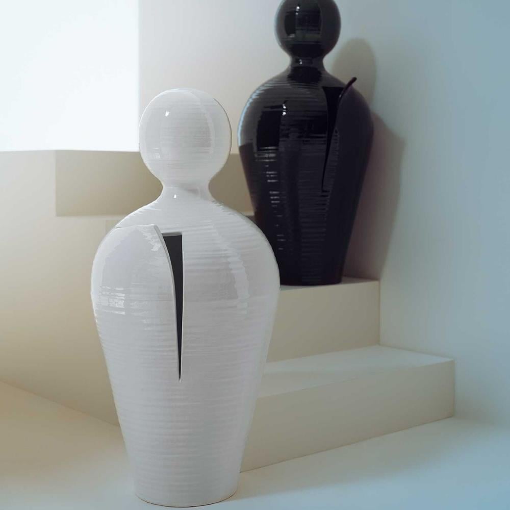 Do Seramik Vazo - 90 cm - Bianco Angelo