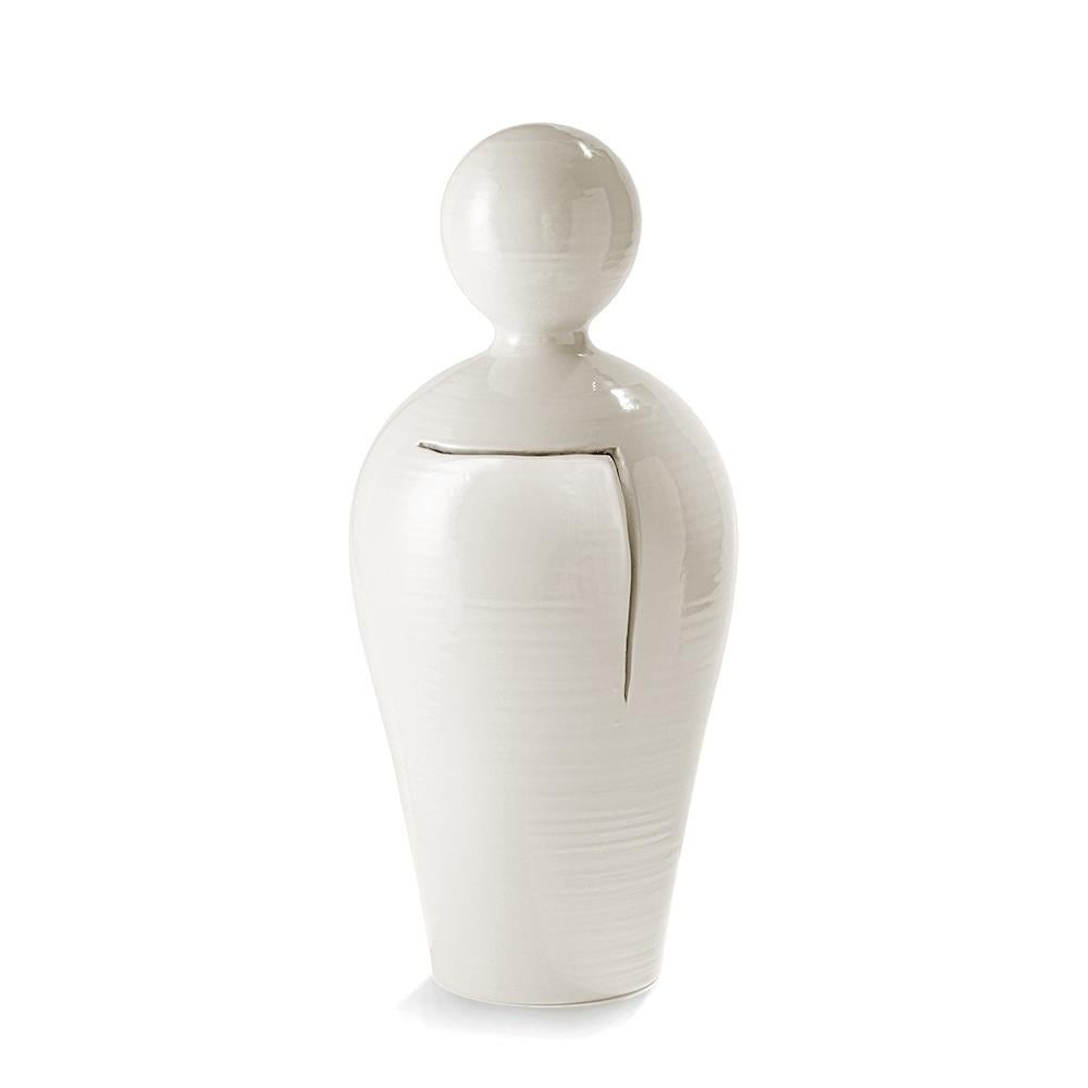 Do Seramik Vazo - 90 cm - Bianco Angelo